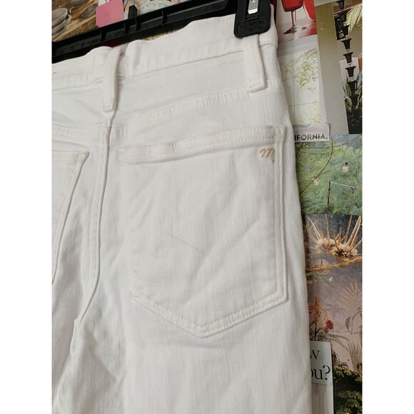 Pure White Madewell 10" High Rise Skinny Crop Button Front Jeans 23 - Picture 10 of 11